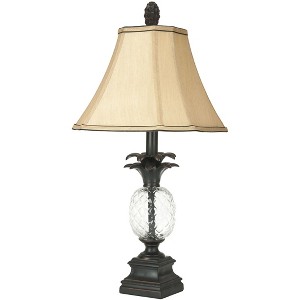 Alanna Glass Pineapple Lamp - 24 Inch Height - LIT4003 - Bronze/Clear - Safavieh - 1 of 4
