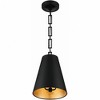 Crystorama Lighting Alston 2 - Light Chandelier in  Matte Black/Antique Gold - 3 of 4