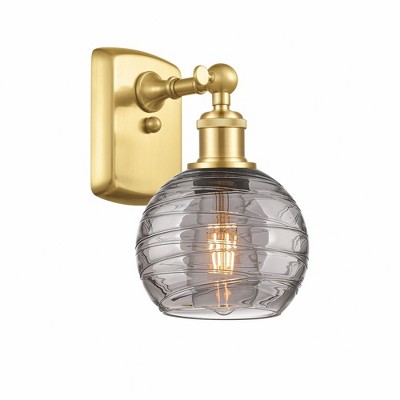 Athens Deco Swirl - 1 Light Wall Sconce In Industrial Style-11 Inches Tall and 6 Inches Wide