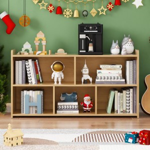 Book Shelf, Cubes Storage Organizer, Freestanding Bookshelf Cube Shelf for Bedroom, Living Room, 3-Tier Open Bookshelf Wooden Bookcase - 1 of 4