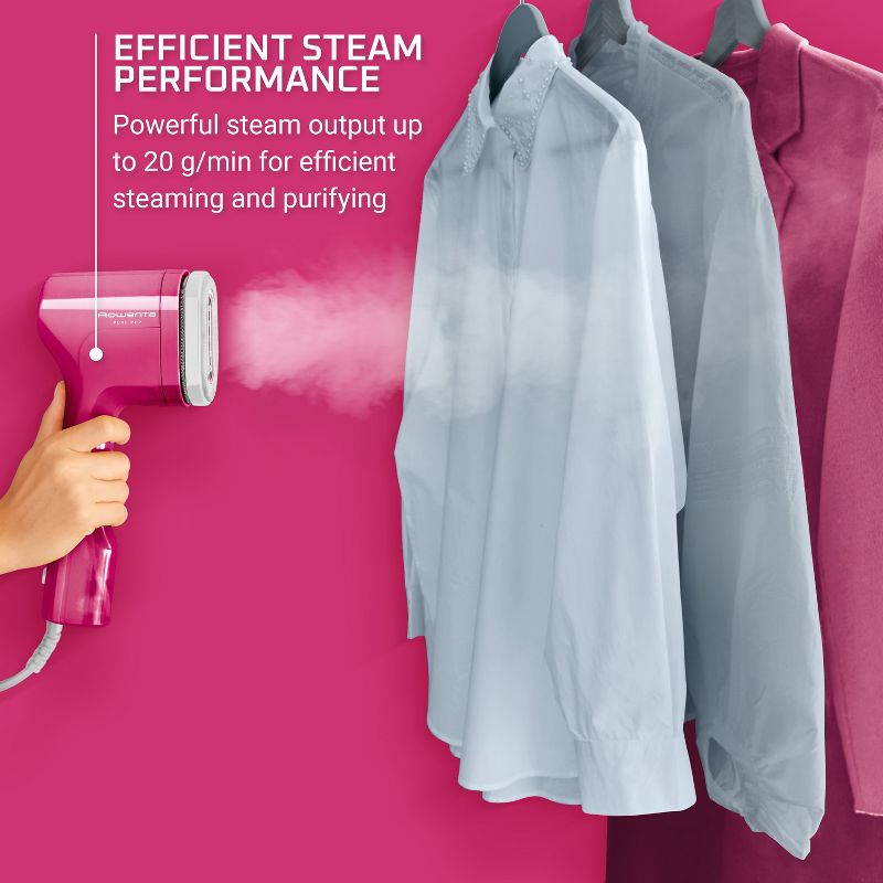 Rowenta Handheld Garment Steamer for Clothes Pure Pop Pink, 4 of 12