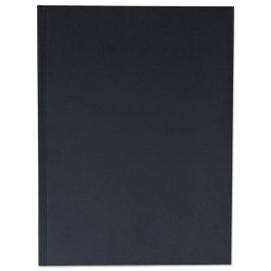 Universal Casebound Hardcover Notebook, 1-Subject, Wide/Legal Rule, Black Cover, (150) 10.25 x 7.63 Sheets - 1 of 3