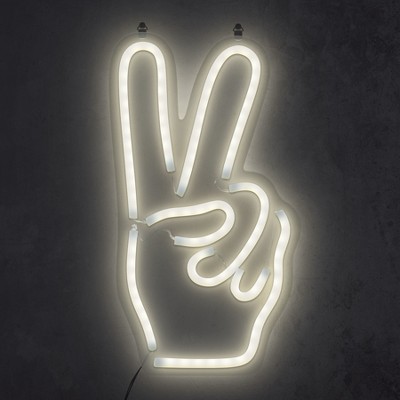 Peace Hand 16 Neon Marquee Sign Led Lights White West Arrow Target Inventory Checker Brickseek