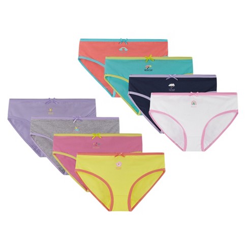 Andy & Evan Kids Girls Eight Pack Bikini Brief. In Multicolored, Size Xl  (10-12). : Target