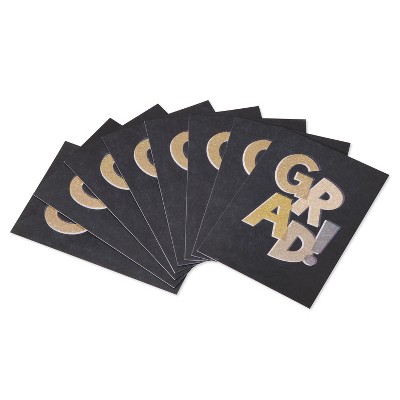 8ct Graduation Card Congrats Lettering