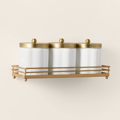 Brass Wall Mounted Shower Caddy Basket Gold/ Rose Gold Bathroom