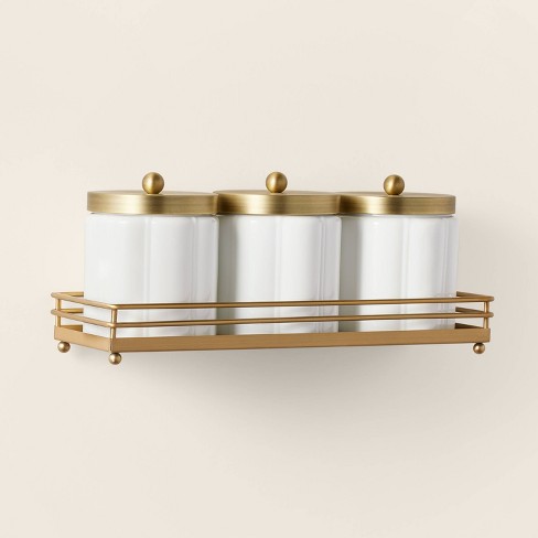 Brass and Marble Candleholder - Magnolia