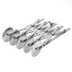 O'Creme Adjustable Dough Divider Expandable Cutter, Heavy Duty Stainless Steel (5 Straight 2-3/16") - 1 of 2