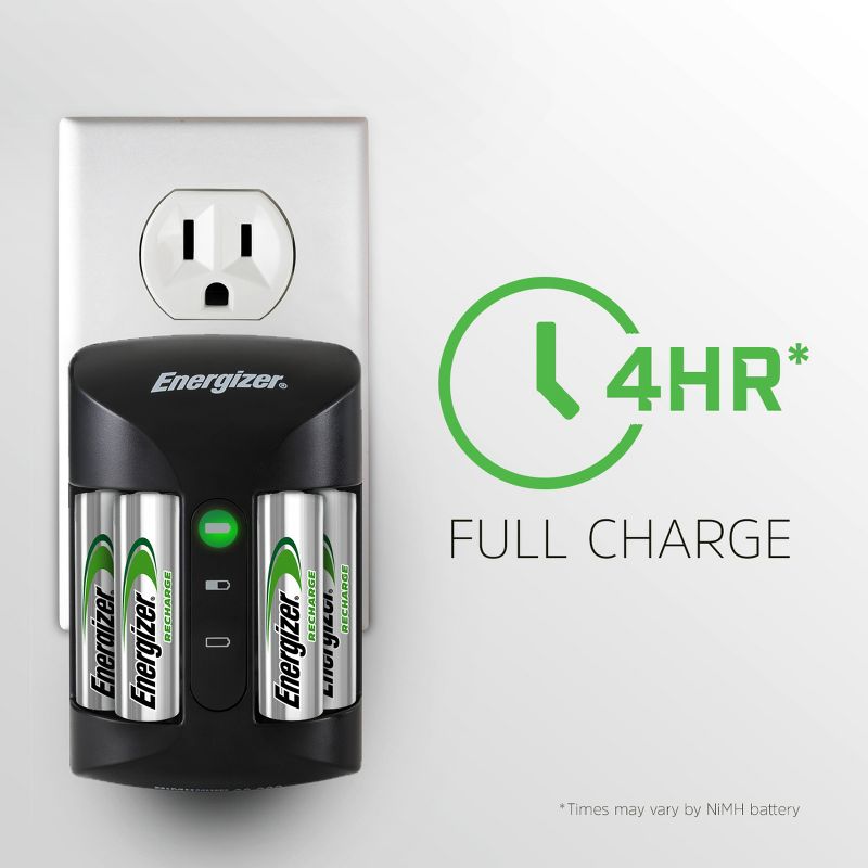 Energizer Recharge Pro Charger for NiMH Rechargeable AA and AAA Batteries, 4 of 11
