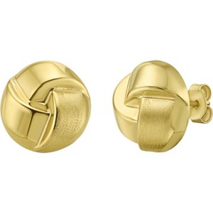 14k Yellow Gold Knot Stud Earrings - 1 of 4