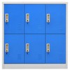 VidaXL Locker Cabinet Light Gray and Blue 35.4 in.x17.7 in.x36.4 in. Steel - 2 of 4