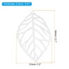 Unique Bargains Metal Bulk Hollow Leaf Pendants for Jewelry Making Bracelet 50 Pcs - 3 of 4