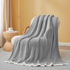 Snuggle Sac Reversible Knit Throw Blanket Soft Ribbed Textured Blanket for All Seasons - 4 of 4