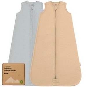 2-Pack Snooze Baby Sleep Sacks, Organic Cotton Wearable Blanket, Soft  Toddler Sleeping Bag, Smooth Zipper - 1 of 4