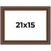 PosterPalooza | Traditional Brown Picture Frame - UV Acrylic, Backing Board, Hanging Hardware Included - 2 of 4
