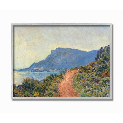 Stupell Industries Cliff Road Ocean Mountain Landscape Monet Classic Painting