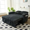 KWPZQEB 53" Folding Convertible Sofa Bed, Pullout Sofa, Cushioned Recliner Sofa Bed with USB Ports & Side Pocket, Corduroy Loveseat for Living Room - 4 of 4
