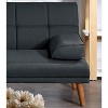 CAVINAS Comfort 2 Seat Sofa Couch Polyfiber Adjustable Tufted Upholstered Loveseat Sofa Couch with Solid Wood Legs - 4 of 4