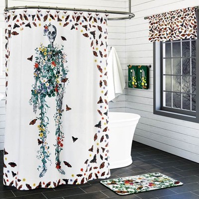 The Lakeside Collection Skeleton with Butterflies Bath Collection - Set of 12 Shower Hooks