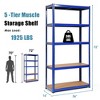 Costway 2PCS 72'' Heavy Duty Storage Shelf Steel Metal Garage Rack 5 Level Adjustable - 2 of 4