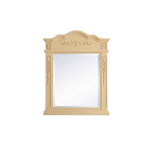 Elegant Lighting Wood frame mirror 28 inch x 36 inch in Light Antique Beige - image 1 of 4