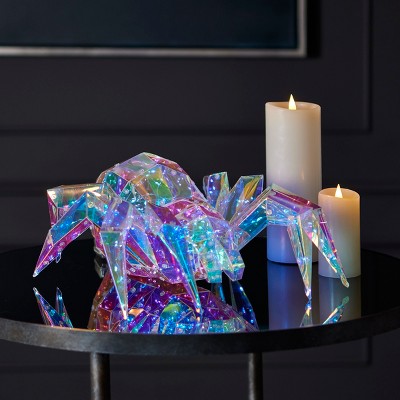 Prismatic Iridescent LED Spider with Multicolor Lights