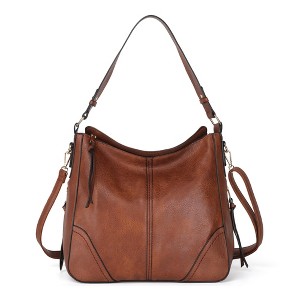 Hobo Crossbody Bags for Women Vegan Leather Purses and Handbags Bucket Bags Ladies Shoulder Purses for Everyday - 1 of 4