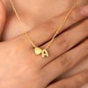 Turandoss Gold Haert Initial Necklace for Women Girls - Dainty 18K Gold Plated Letter Pendant Necklace, Cute Birthday Gifts for Women Girls, 16+2.5In - 3 of 4