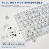 YUNZII X75 PRO 82 Key Wireless Hot Swappable Mechanical Gaming Keyboard with Transparent Keycaps,Gasket Mount Keyboard,for Windows/Mac - 4 of 4