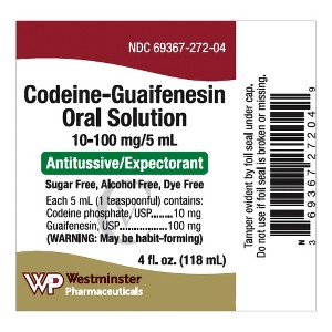 Westminster Codeine-Guaifenesin Oral 10-100mg/5mL Solution 4 Oz - 1 of 3