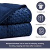 Weighted Blanket for Adults, Queen Size 60x80, 15lbs, Cooling Breathable , Heavy Microfiber with Glass Beads, Navy - 4 of 4