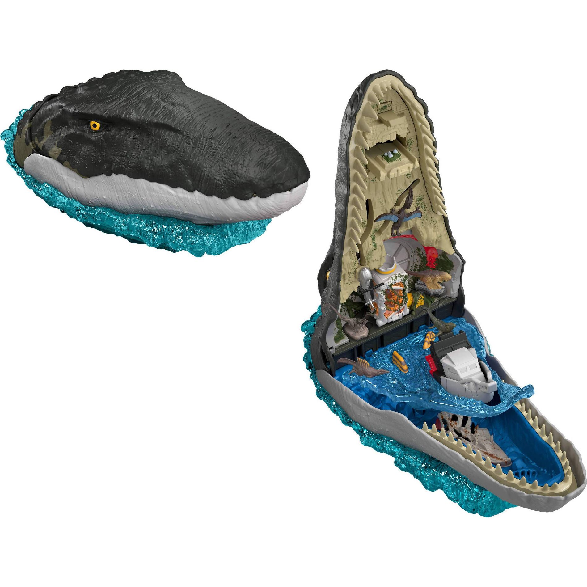 Jurassic World Rebirth Deluxe Mosasaurus Playset, 7 Interactive Features & Sound FX, 6 Micro Figures