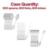Smarty Had A Party Metallic Silver Baroque Plastic Cutlery Set - 600 Sets - 3 of 4
