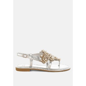 Opazie Metallic Pearl Embellished Flats Women - 1 of 4