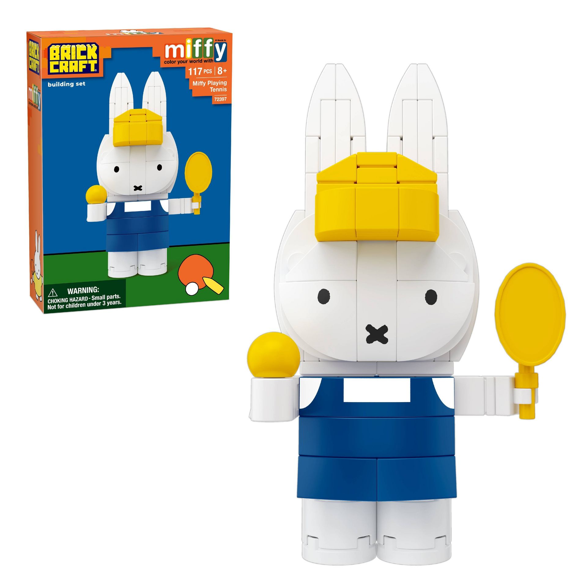 Brickcraft Miffy Playing Tennis Figure