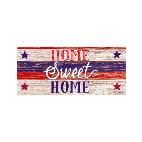 Home Sweet Home Plaid Sassafras Mat - 10 x 22 Insert Doormat