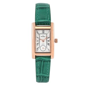 Peugeot Women's Contour Tank Shape Case Green Watch with Roman Numerals - 1 of 4