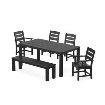 POLYWOOD 6pc Lakeside Parsons Outdoor Patio Dining Set