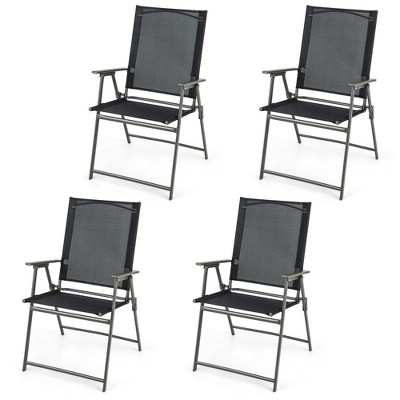 Tangkula 4pcs Patio Portable Metal Folding Chairs Dining Chair Set   GUEST 80f69979 Db65 4460 A750 93a7bea7a0a7