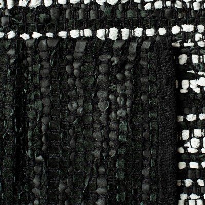 Light Grey and Black Cowhide Flat Woven 8' x 10' Area Rug