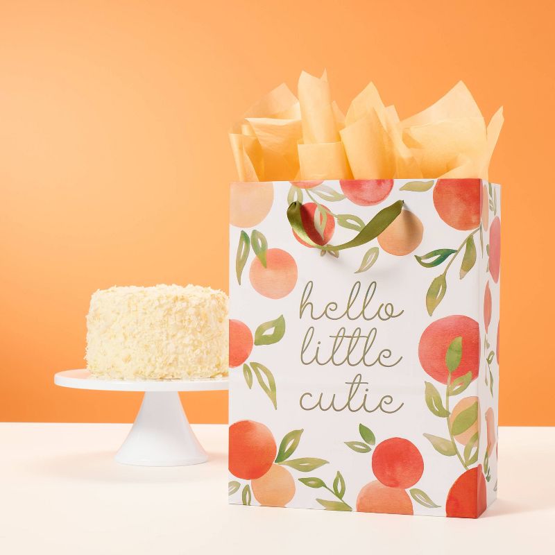 &#39;Hello Little Cutie Baby&#39; Large Gift Bag with Tissue - Spritz&#8482;, 3 of 5