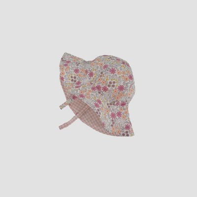 Image of Baby Girls' Floral Print Sun Hat - Cat & Jack™ Pink Newborn