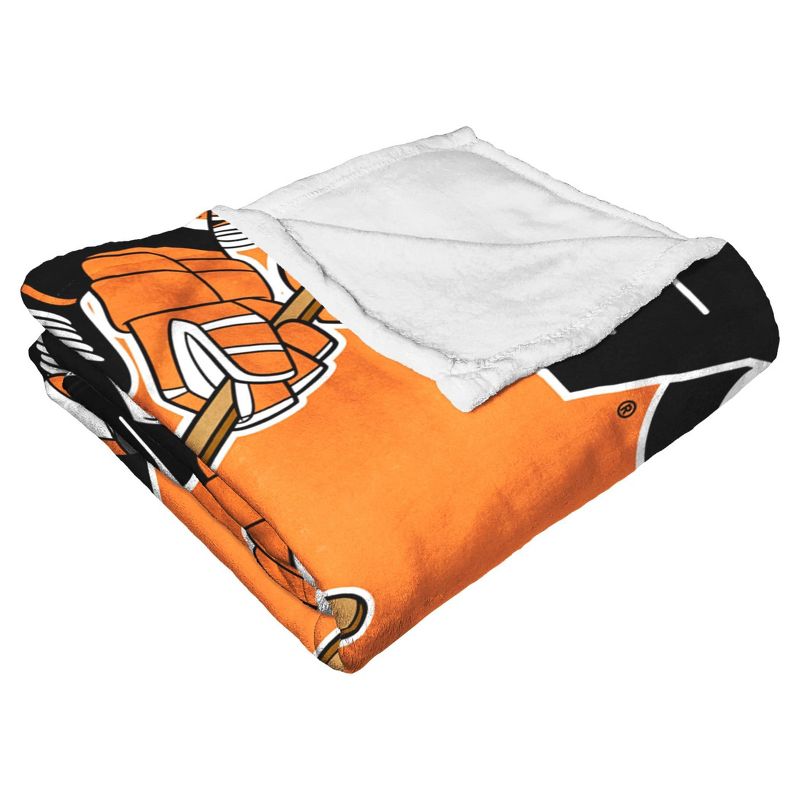 NHL Philadelphia Flyers Mickey Silk Touch Throw Blanket and Hugger, 3 of 4