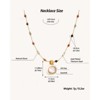 Clotth Women's Pendant Necklace Beaded Natural Stones with Pendant -18K Gold-Plated Non-tarnish Necklace 18" + 2” - 3 of 4