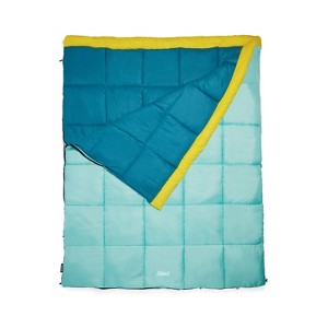 Coleman Adult Flatlands Mummy Double Sleeping Bag 30 Degree - Blue - 1 of 4