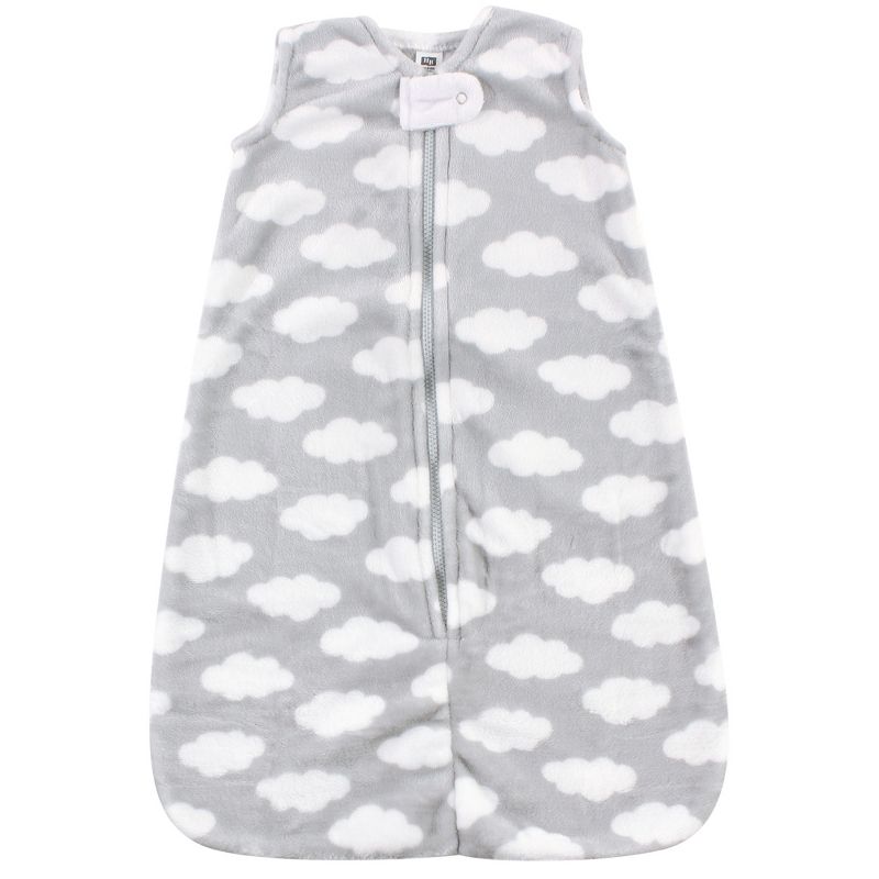 Hudson Baby Infant Plush Sleeping Bag, Sack, Blanket, Gray Clouds Plush, 1 of 4