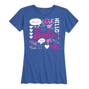 Women's - Barbie - Valentine's Collage Short Sleeve Graphic T-Shirt - 1 of 4