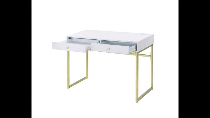 Coleen Built-In USB Port Writing Desk - Acme Furniture, 2 of 8, play video