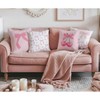 Coquette Room Decor,Pink Cute Bow Throw Pillow Covers 18x18 Set of 4,Gifts for Teen Girls Women,Pink - 4 of 4