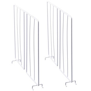 The Lakeside Collection Set of 2 Shelf Dividers - Set of 2 Shelf Dividers White Wire 1 Pieces - 1 of 3